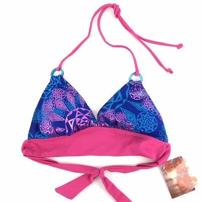 Joe Boxer Foil Halter Bikini Traje de Baño Top Talla XS Corbata Cuello y Espalda Almohadillas Extraíbles Foto 1 de 4