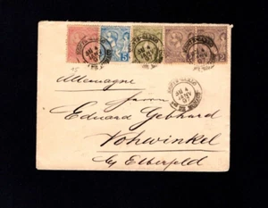 Monaco 1897 - Portoger. 25 C. 4 Farben nach Deutschland  (a2543) - Bild 1 von 1