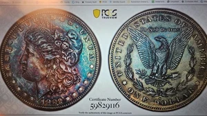 1882-S 1 $ Morgan Dollar PCGS Original UNC Detail getönt - Bild 1 von 5