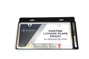 Genuine Q6880086 - Polished Stainless Steel License Plate Frame - Picture 1 of 4