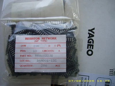 1000 x Widerstand Netzwerk Array SIL 10Pin / 9x 330 Ohm - 1 00K-Ohm  Set , Neu ! - Bild 1 von 4