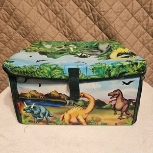 18 Dinosaurier mit gepflegtem Oh! Zip Open Bin ausklappbare Spielmatte MÄNGEL auf Mülleimer/Matte lesen - Bild 1 von 15