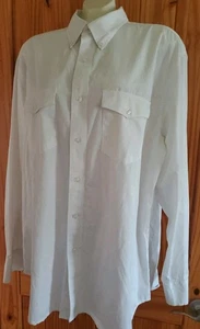 Wrangler weißes Langarm Button Down Kleid Western Hemd. Herren - Größe XL - Bild 1 von 8