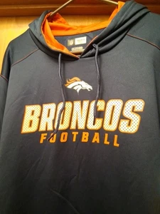 Denver Broncos NFL Team Apparel Hoodie Long Sleeve Sweatshirt, Size XXL, NWT - Picture 1 of 6