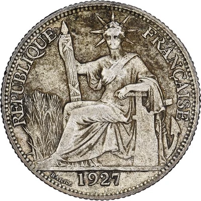 [#1167192] French Indochina, 20 Cents, 1927, Paris, Silver, VF, Lecompte:226 - Image 1 of 2