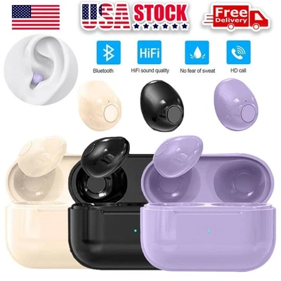 2025 NEW Mini Earbuds Invisible Sleep Headphone Bluetooth 5.2 Earphones Wireless - Image 1 of 4