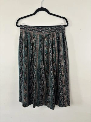 ВИНТАЖНАЯ юбка на пуговицах 80-х Giorgio Sant Angelo размер 8 пейсли офис карьера - Изображение 1 из 4