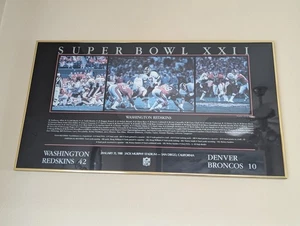 Washington Redskins Super Bowl 22 Framed Poster Super Bowl MVP Doug Williams - Picture 1 of 4