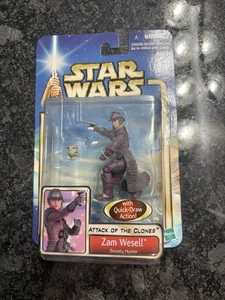 Modellino Vintage Star Wars Episodio II Attacco dei Cloni Zam Wesell Nuovo con scatola - Foto 1 di 2
