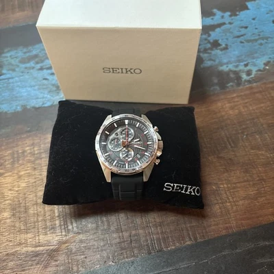Seiko Men's Black Watch - SSB325, NWT - Image 1 of 4