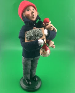 BYERS CHOICE Rare BOY SHOPPER Monkey and Santa Gourd 2003 LTD 19/100 - Picture 1 of 17