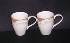 222 FIFTH Queen Anne's Lace Gold Mugs Set of 2 New