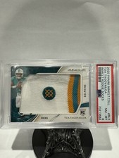 Tua Tagovailoa RC 2020 Panini Immaculate Collection Rookie Socks 2/5 PSA 8