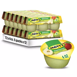 Mott'S Pear Applesauce, 4 Oz Cups, 72 Count (12 Packs of 6), No Artificial Flavo - Picture 1 of 12