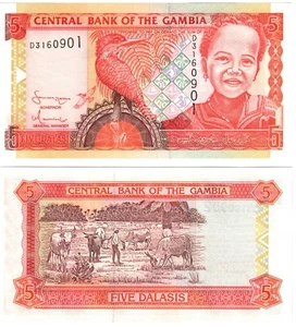 2005 Gambia  Banknote P20 c 5 Dalasis UNC - Picture 1 of 1