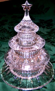 Beautiful Pristine Unused Gorham Crystal Christmas Tree w/Original Box - Picture 1 of 2
