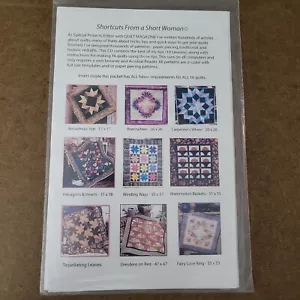 16 Quilt Patterns on CD by Shortcuts from A Short Woman by Debby Kratovil NEW - Picture 1 of 4