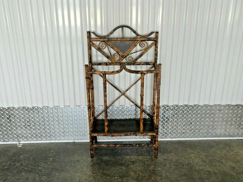 VICTORIAN TORTOISE SHELL JAPANNED BAMBOO UMBRELLA STAND Cover