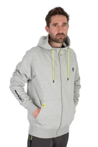 Matrix Grey Full Zip Hoody Marl Grey/Lime Carp Fishing Hoody All Sizes RRP £50 - Picture 1 of 9