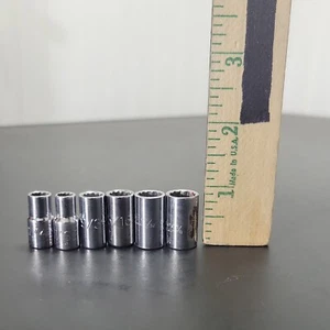 6pc Proto Professional 1/4" Drive Shallow Sockets SAE USA 12 Point 4712T 4711 - Picture 1 of 12