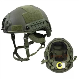 BALLISTIC IIIA Level 3 Green FAST UHMWPE Bulletproof Tactical Helmet 1PC US Ship - Picture 1 of 7