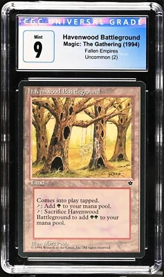 MTG Havenwood Battleground 1994 Fallen Empires Graded Common Poole CGC 9 - Image 1 of 2