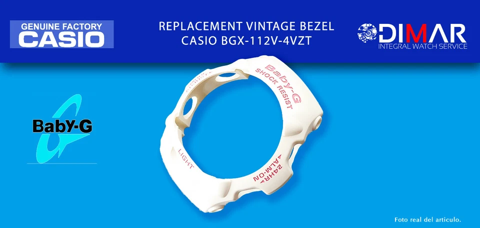 REPLACEMENT VINTAGE ORIGINAL BEZEL CASIO BGX-112V-4VZT. NOS. - Imagen 1 de 1