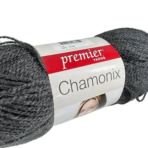 Premier Chamonix Yarn Graphite #1710 Skein Mohair Blend Made in Turkey Org Pkg - Picture 1 of 6