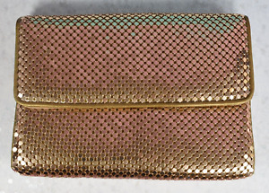 Vintage WHITING & DAVIS Gold Mesh Clutch or Shoulder Bag  Purse