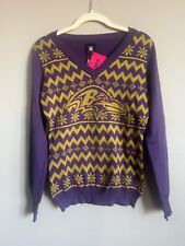 NFL Baltimore Ravens Ugly Christmas Sweater Womens Small RARE FOCO