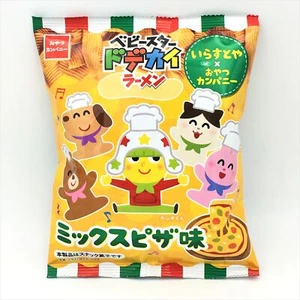 Oyatsu X Irasutoya Baby Star Big Ramen Mixed -Pizza Flavor 61g香脆寬拉麵點心麵零食(混合披薩味) - Picture 1 of 3