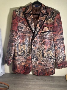 BLUE MARTINI MEN'S SEQUIN SUIT JACKET, SIZE L - Picture 1 of 9