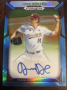 2019 Panini Draft Picks John Doxakis Auto Carolina Blue /30 #66 Rays - Picture 1 of 4