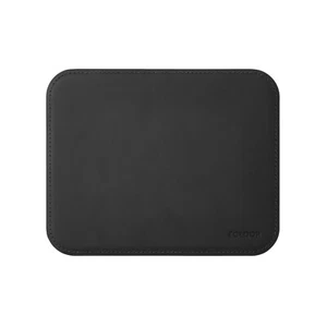 Mauspad Leder Schwarz - Mousepad Runde Ecken - Handwerkliche Nähte - Bild 1 von 4