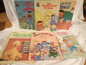 Sesame Street Book Club Children's Books - Lot of 5 Hardcover from 1980/81 + 1 - Picture 1 of 7