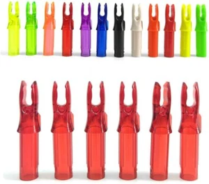 50pcs Archery Arrow Nocks Insert Tails Plastic Tips ID 6.2mm Shaft Bow Shooting - Picture 1 of 26