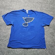 ST. LOUIS BLUES T-Shirt Men's 2XL Blue Robby Fabbri NHL Short Sleeve Crew Cotton