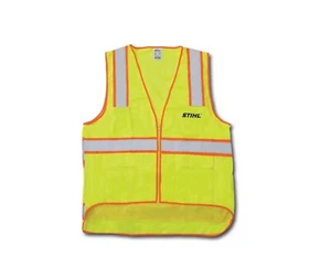 OEM Stihl High Visibility Safety Vest, Mesh Back Solid Front, ANSI Class 2 - Picture 1 of 9