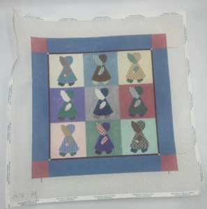 Sunbonnet Sue Block Handpainted Needlepoint Canvas 13ct 1472 SA - Picture 1 of 9