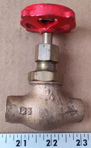 Milwaukee Valve Co. Inc, 125 S.W.P, 200 W.O.G, 1/2" valvola a croce in rame - Foto 1 di 6