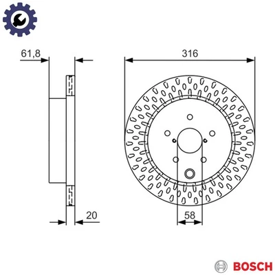 2x BRAKE DISC 0 986 479 V05 FOR SUBARU EJ257 2.5L 4cyl IMPREZA Hatchback - Image 1 of 4