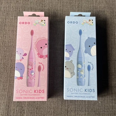 Детская аккумуляторная зубная щетка ORDO Sonic — Samir — Auggie — синяя и розовая - Изображение 1 из 2