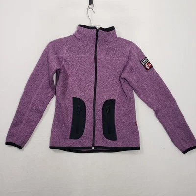 NORWEAR ICEWEAR Iceland Full Zip Mock Neck Fleece Jacket Women's XS Purple - Image 1 of 4
