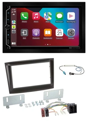 ESX 2DIN DAB USB MP3 Bluetooth Autoradio für Fiat Doblo ab 15 schwarz - Bild 1 von 4