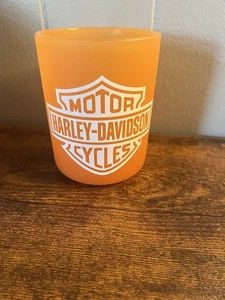HARLEY DAVIDSON KOOZIE, Hard Plastic, ORANGE, SILI PINT - Picture 1 of 5