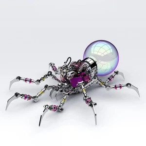 Rompecabezas 3D Cyberpunk Metal Spider, modelo de ciencia ficción hágalo usted mismo con ojos que cambian de color y... - Imagen 1 de 9