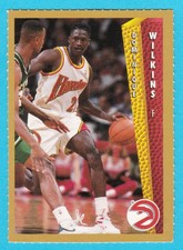 1992-93 Fleer Rising Stars Magazine Sheet Singles #DOWI Dominique Wilkins