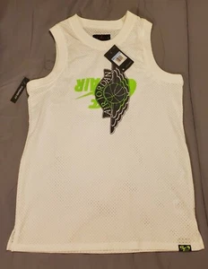 Nike Air Jordan Wings Logo Jersey White /Green/Black BQ8479-100 Mens Size Medium - Picture 1 of 12
