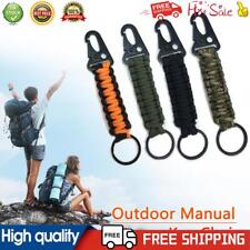Camping Carabiner Hand-woven Lanyard Key Ring Keychain Rope Camping Survival Kit