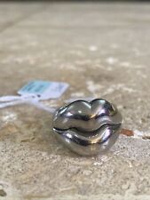 NWT Silver Stainless Steel MISS SIXTY Lips Ring Size 7 MSRP $111 #2008